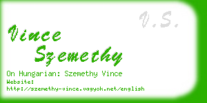 vince szemethy business card